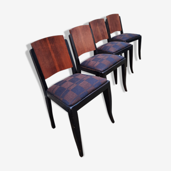 Set of four art deco chairs
