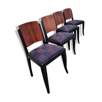 Set of four art deco chairs