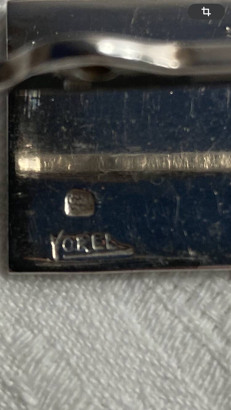 12 silver-plated metal knife rests Art Deco Yorel