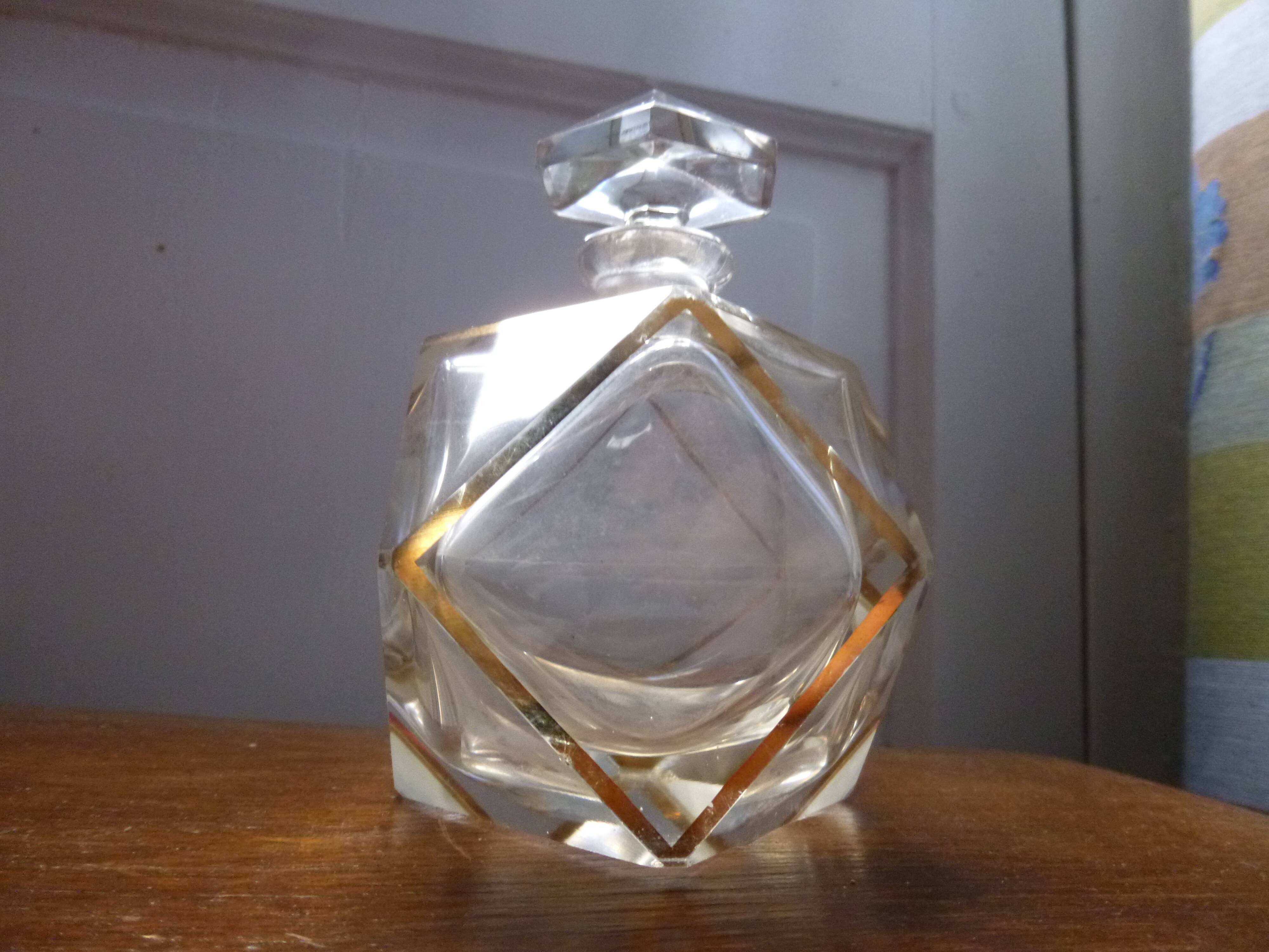 Antique crystal perfume bottle