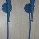 Pair of candle holders, blue torches