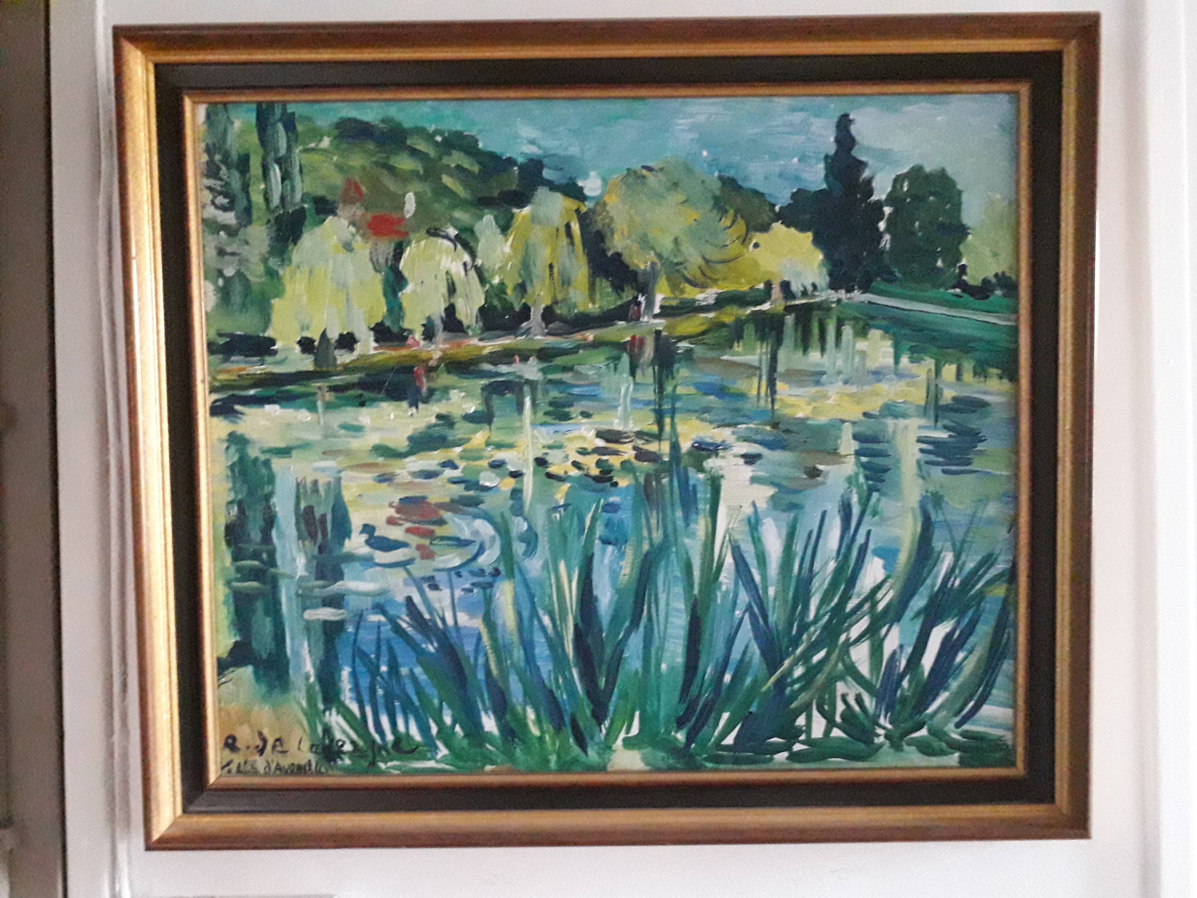 Landscape oil painting of Ville d'Avray