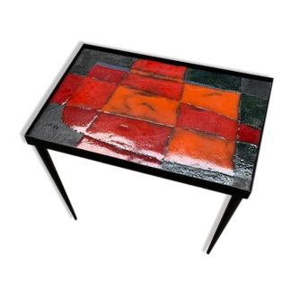 Coffee table ceramic Cloutier France 1970