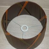 Lampshade fabric brown green and orange, 36 cm