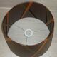 Abat-jour tissu marron vert et orange, 36 cm