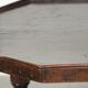 Antique English walnut side/center table with turned legs from around 1680