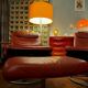 Pair of Lounge Chairs + Malung Leather Ottoman from the 90's