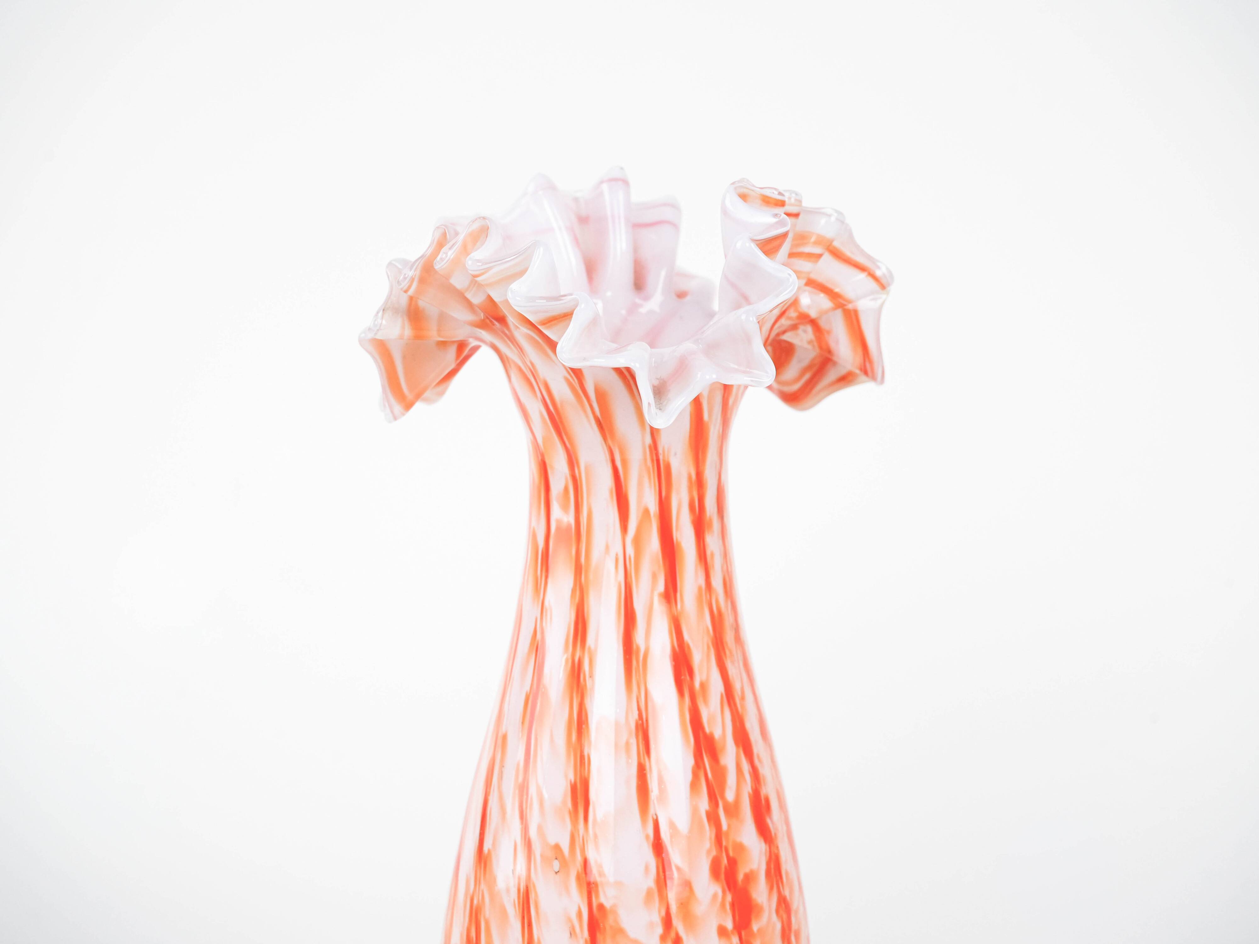 Orange vase, Italian design, 1960s, made in Italy