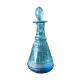 Carafe in blue chissed glass  and its pine cone-shaped cap