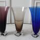 Set of 3 glasses with feet flowers design 60s-70s