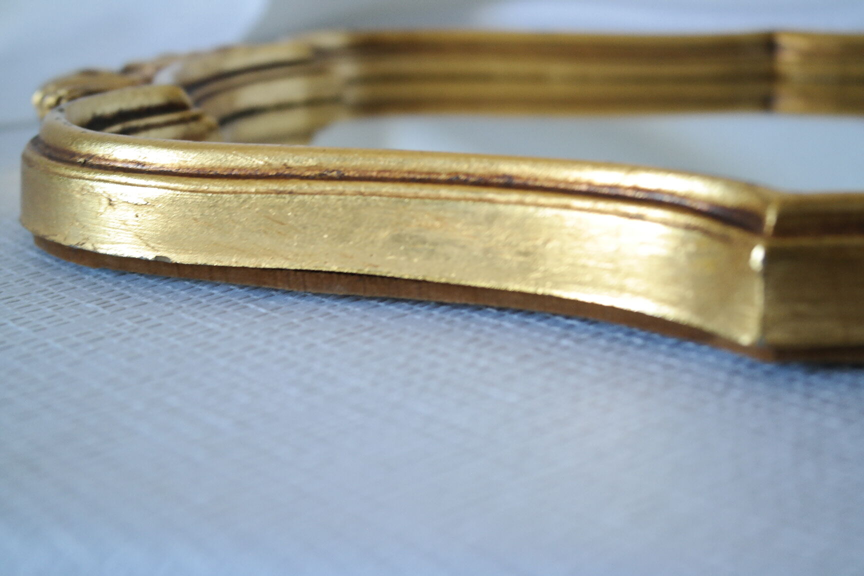 Rocaille mirror Louis XV style gilded with vintage gold leaf