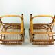 2 fauteuils vintage bambou rotin 1960