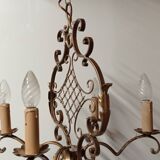 Bronze Cross chandelier, 1940s