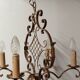 Bronze Cross Chandelier, 1940s