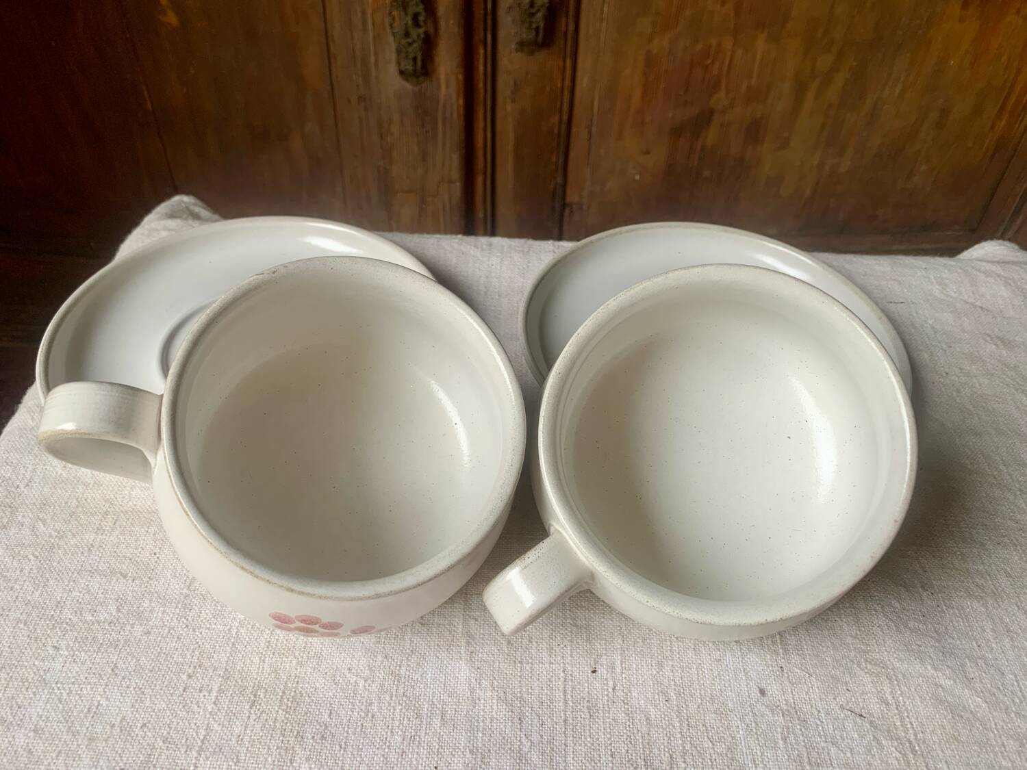 Two large Denby Gypsy stoneware English breakfast mugs