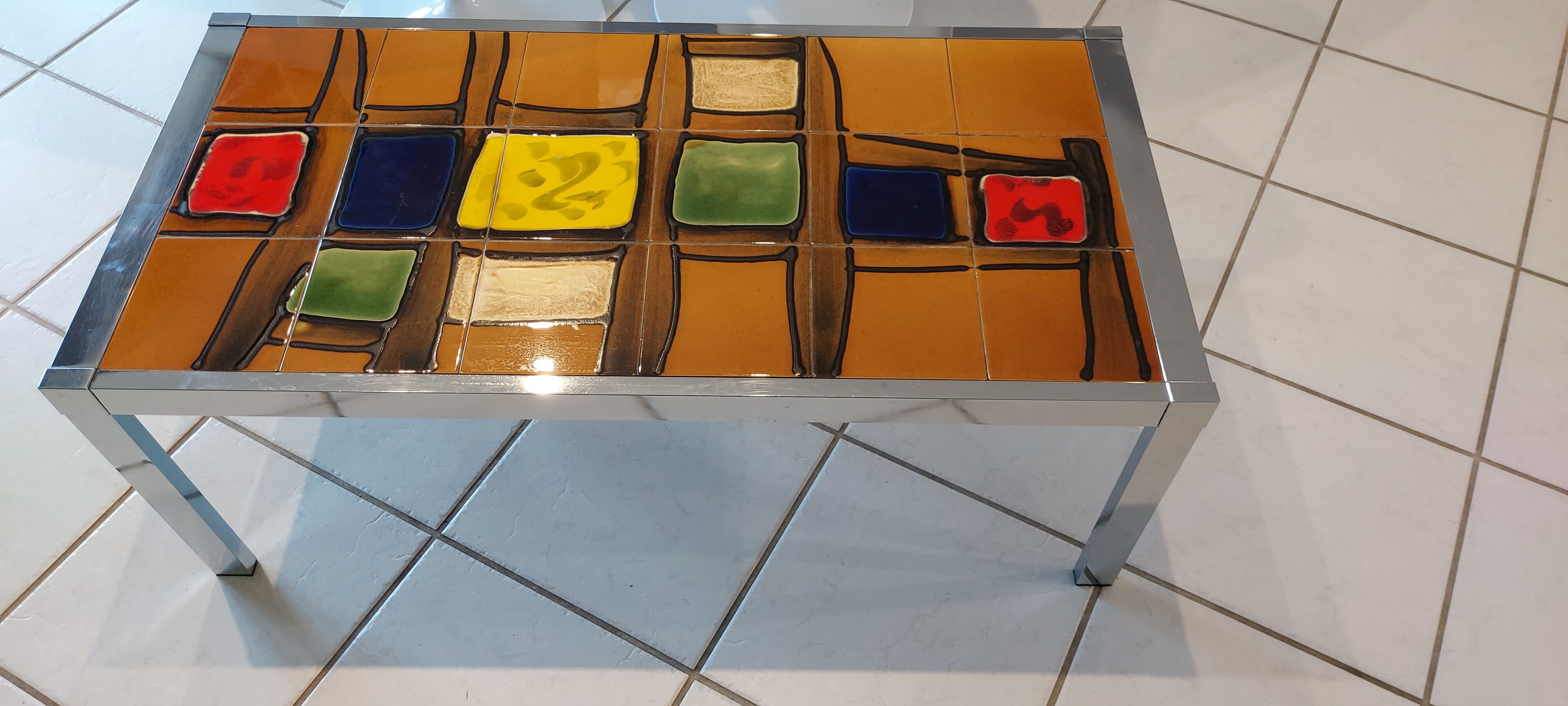 Vintage ceramic coffee table 1970s