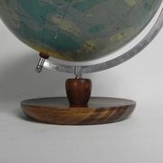 Paper mache globe on wooden base, 1960s