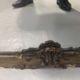 Miroir de style Louis XV en bois et stuc doré XIX siècle