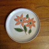 Round serving dish vintage Faïence from Lunéville St Clément 1970s Diameter