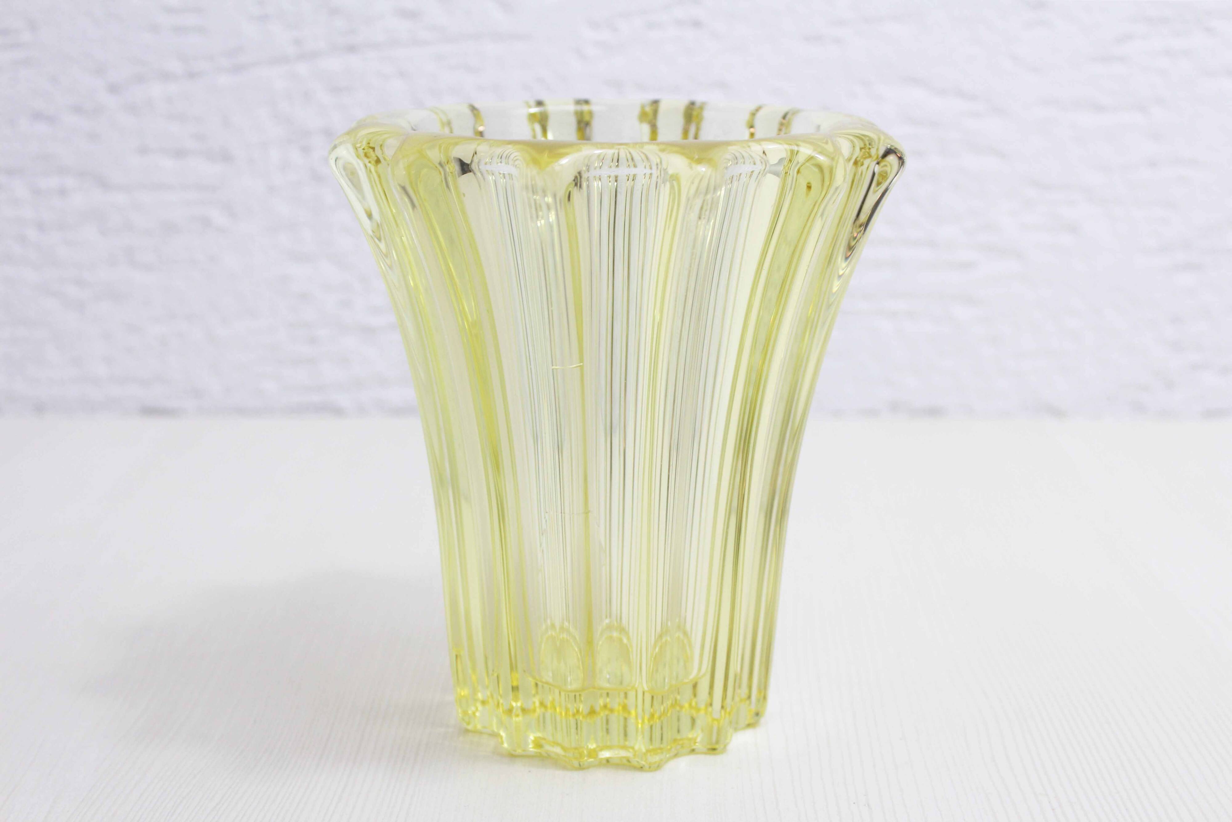 Art Deco Pierre D'Avesn yellow vase