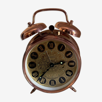 Réveil mécanique vintage Chambord en cuivre