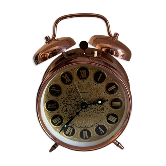 Vintage chambord copper mechanical alarm clock