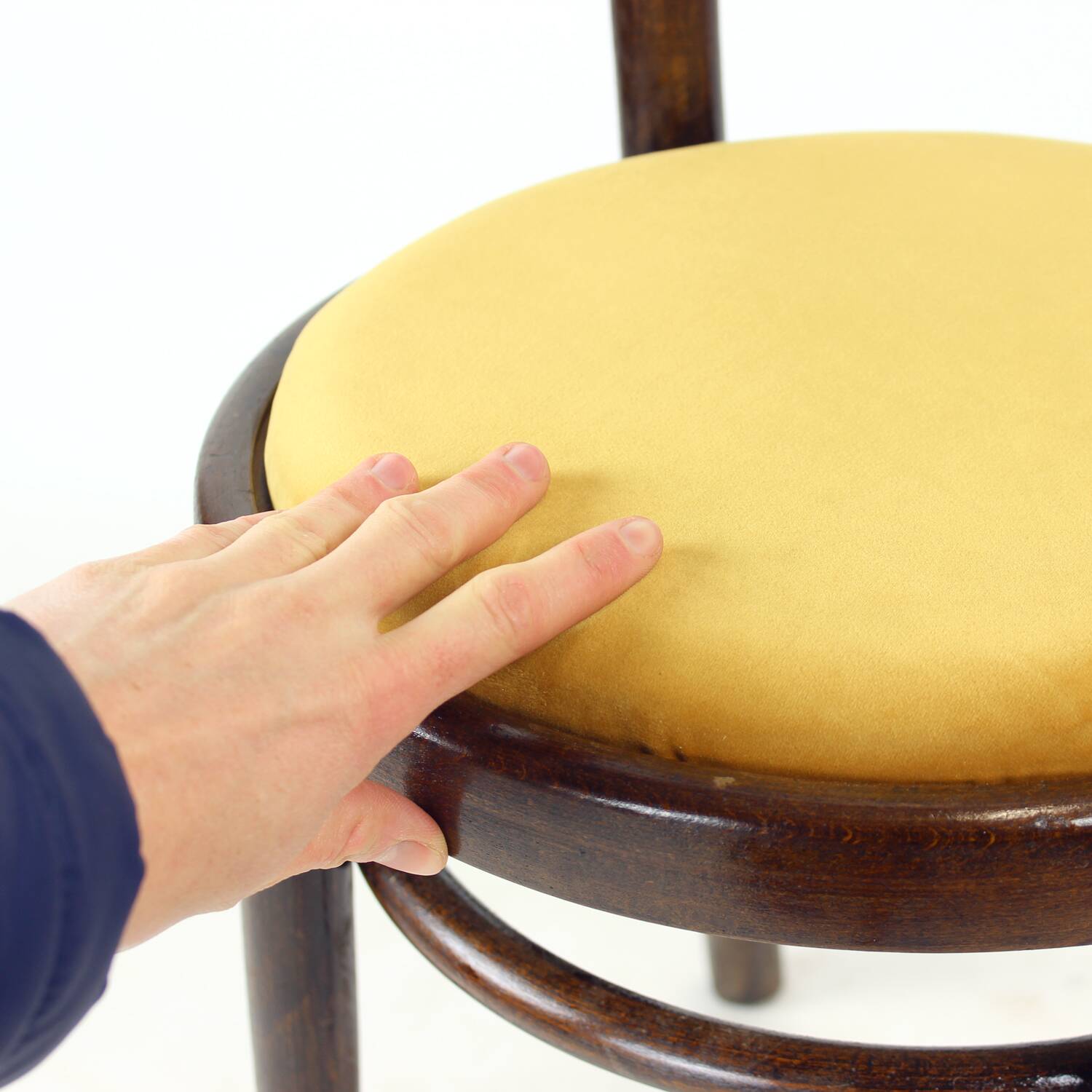 Vintage Bentwood Chair, Thonet Design, Czechoslovakia 1940s