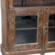 Bibliotheque armoire vaisselier marron vieux teck piece d'origine