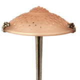 Monumental art deco pink table lamp, Muller frères Luneville, France, ca 1920s
