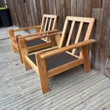 Paire de fauteuils en bois PIN