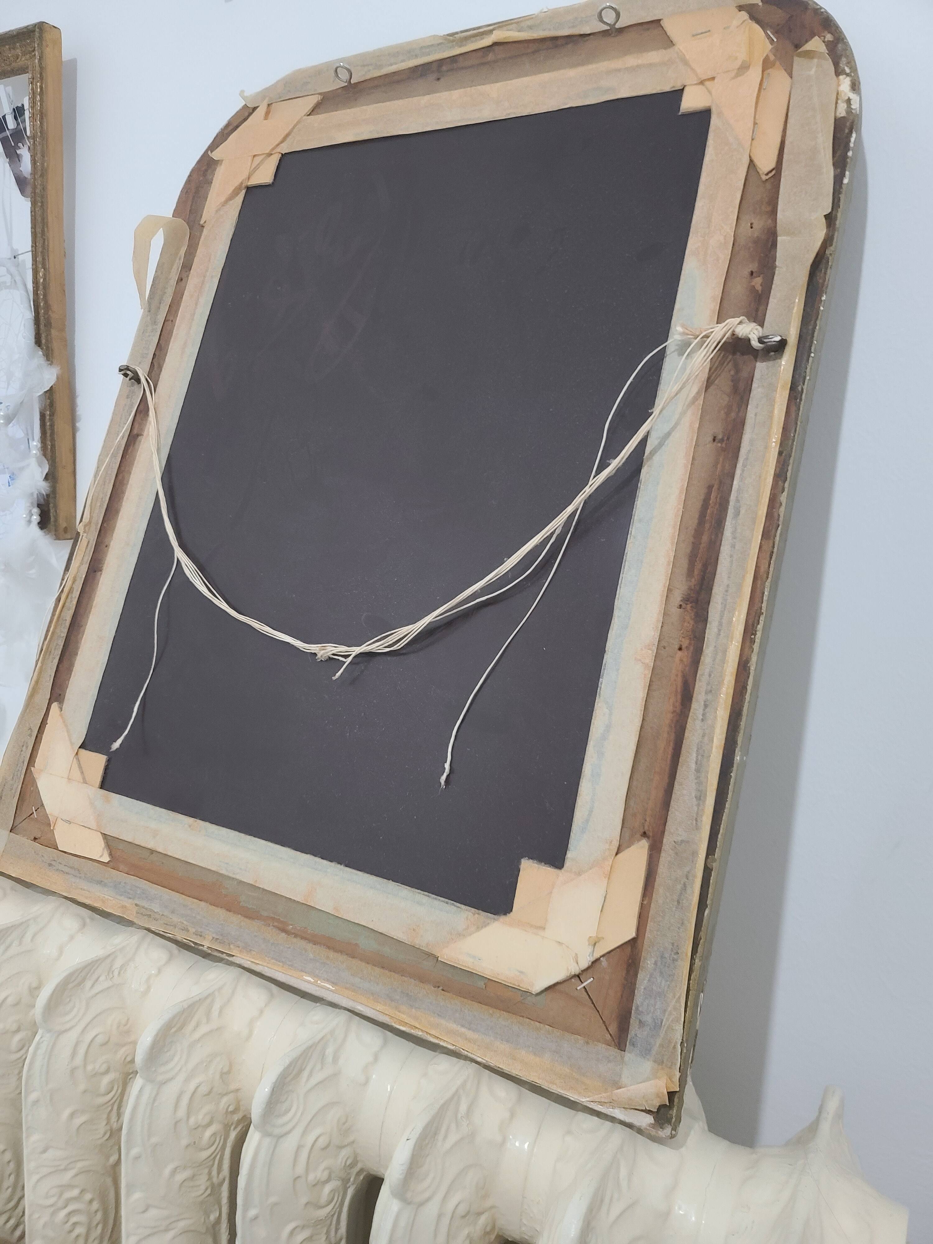 Miroir Doré Style Ancien / Louis Philippe - Arrière Rond