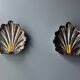 Paire d’appliques argentées, coquille Rococo, Angleterre 1879