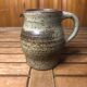 Old vintage brown stoneware pitcher le cep #a429