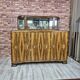 Exceptional Art Deco walnut sideboard with slatted glass display - 1930s