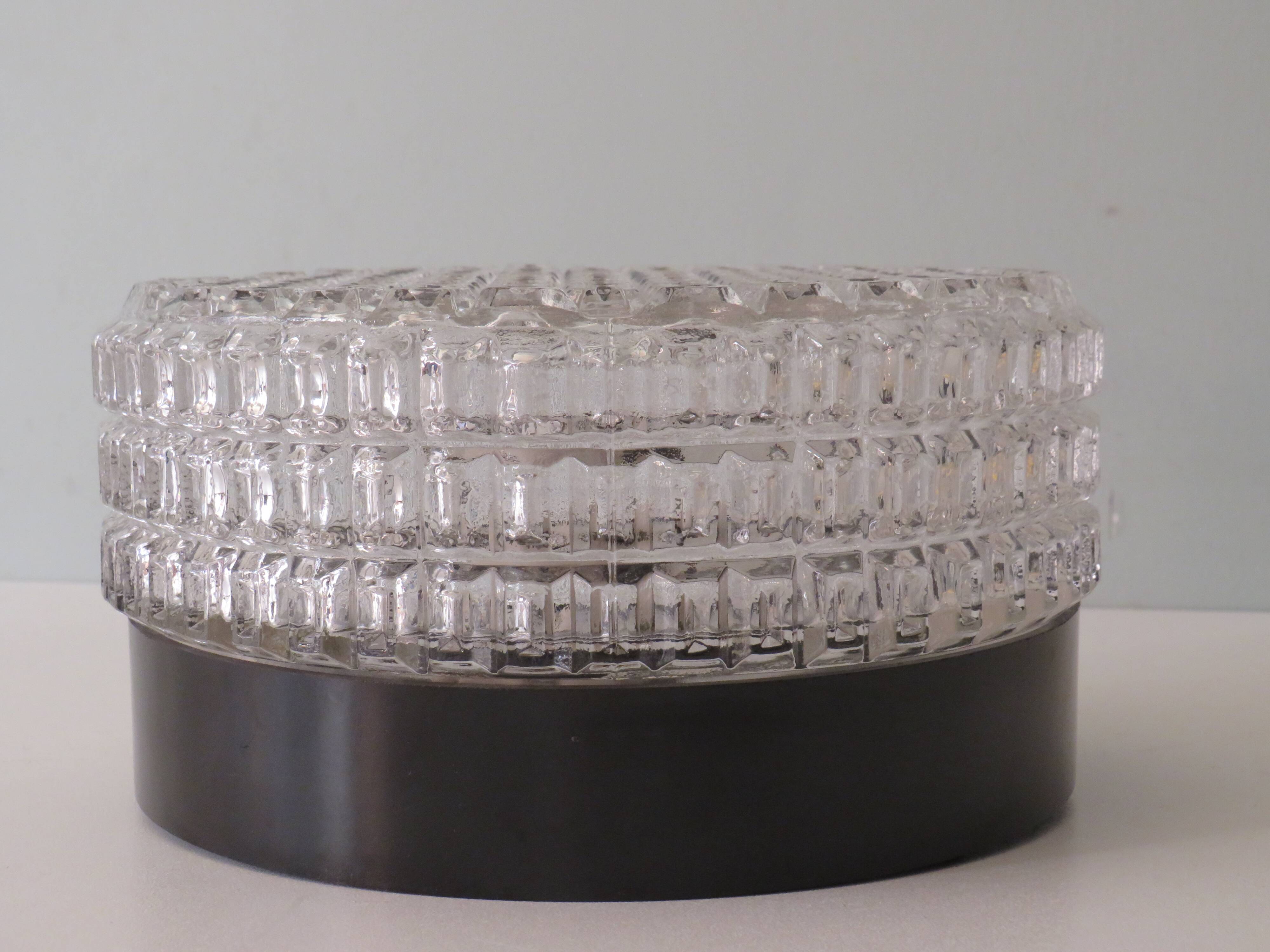 Brutalist wall or ceiling lamp by Niko Belgique 1960