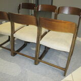 Suite 6 chairs sled Baumann 1970