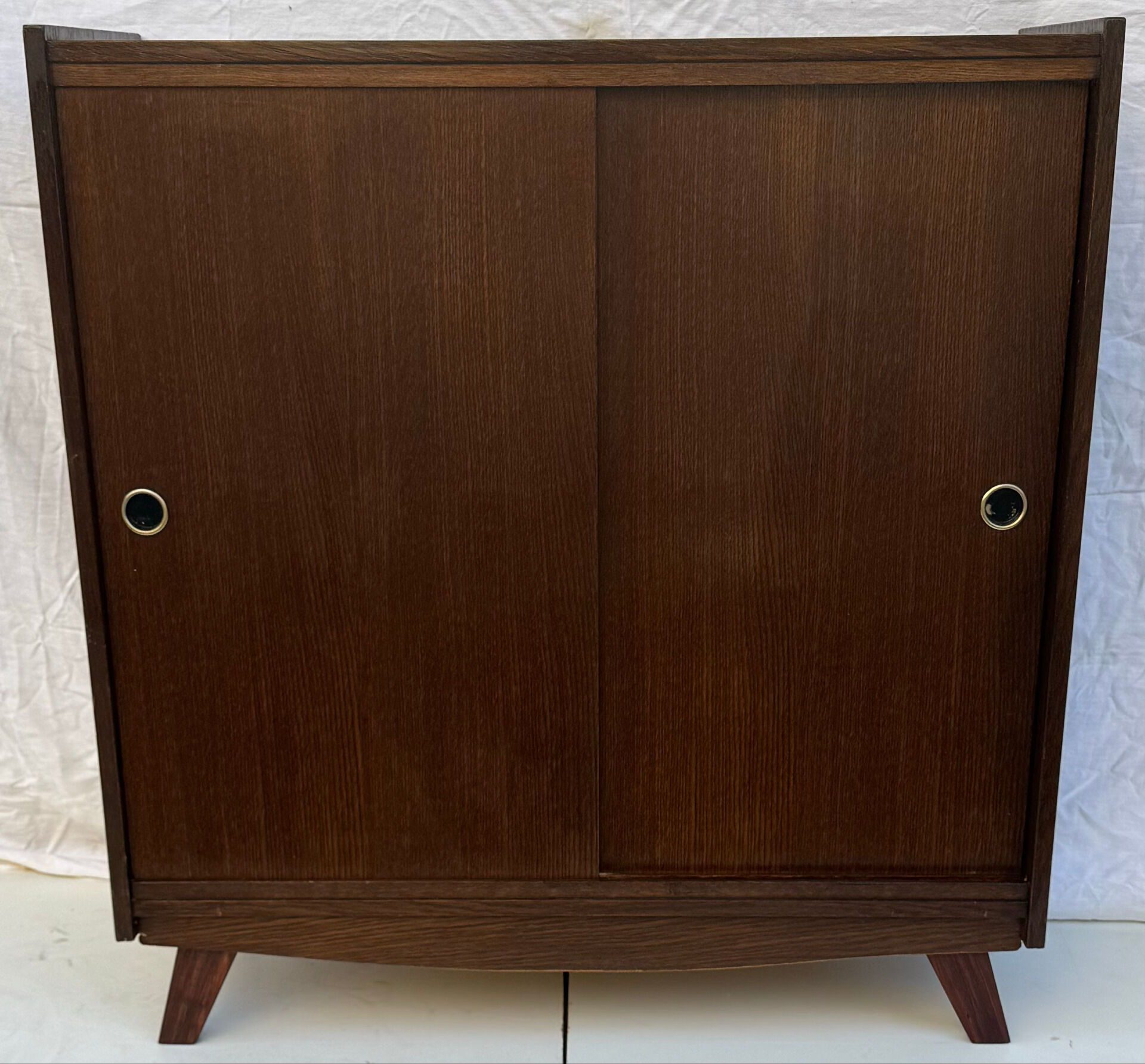 Vintage shoe cabinet with tapered legs