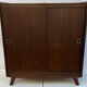 Vintage shoe cabinet with tapered legs
