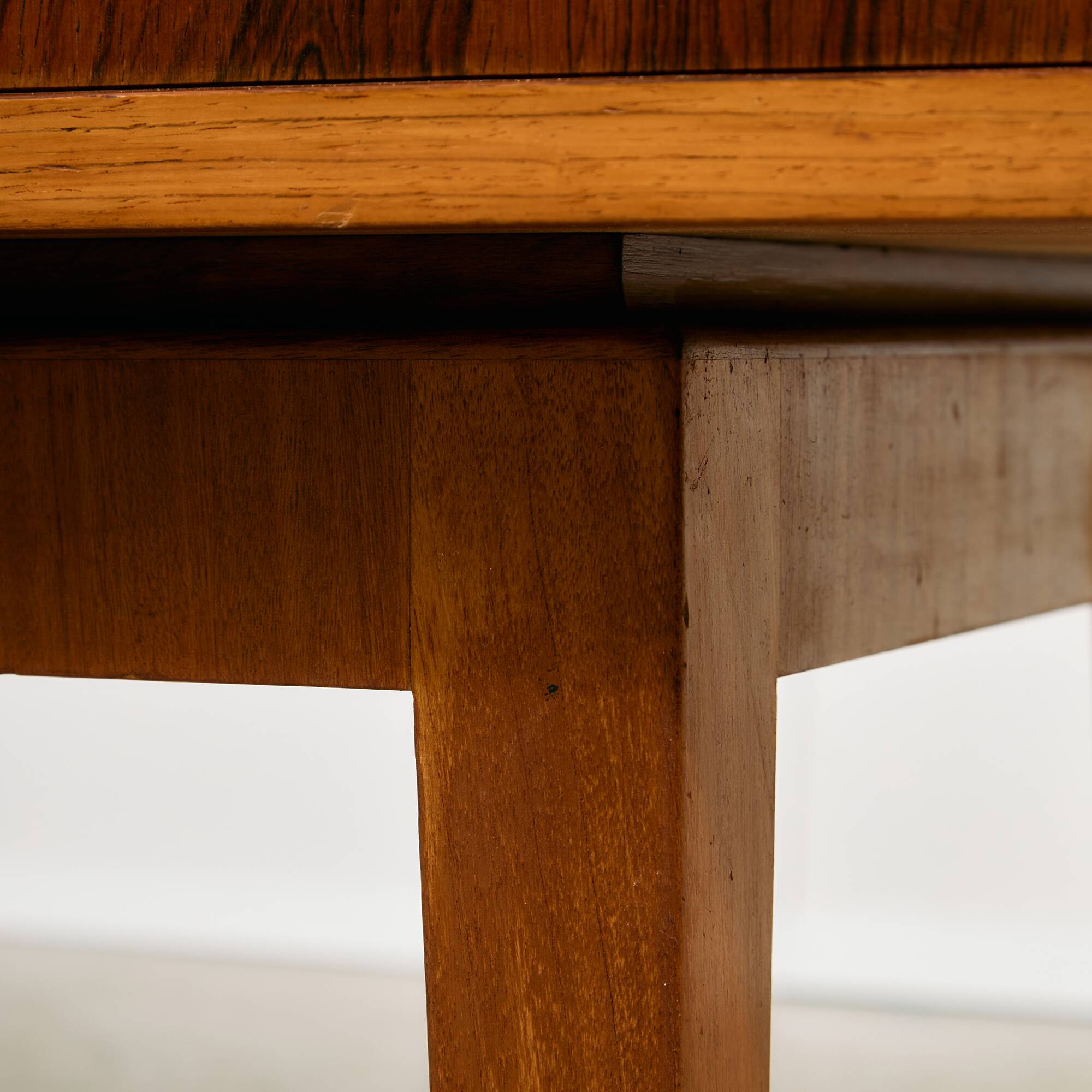 Rosewood and Teak Low Sideboard with Sliding Doors, 1960s