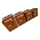 Série de 4 pots à épices en bois