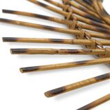 Round Sun Mirror in Rattan, 1960s