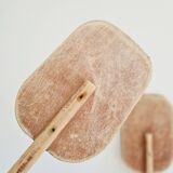 Pair of simple wooden paddles