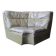 Fauteuil d'angle patchwork en cuir vert olive par Laauser, années 1970