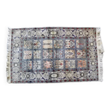 Hand-woven Kashmir silk rug 128x78cm