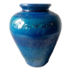 Vase in blue enamel ceramic