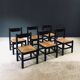 Mid-Century Modern Carimate Dining Chairs, Italy, 1970s, Set of 6