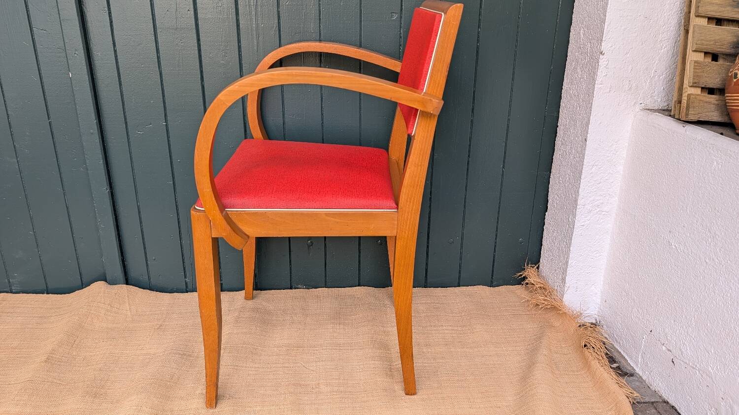 Fauteuil en hêtre courbé, années 40-50