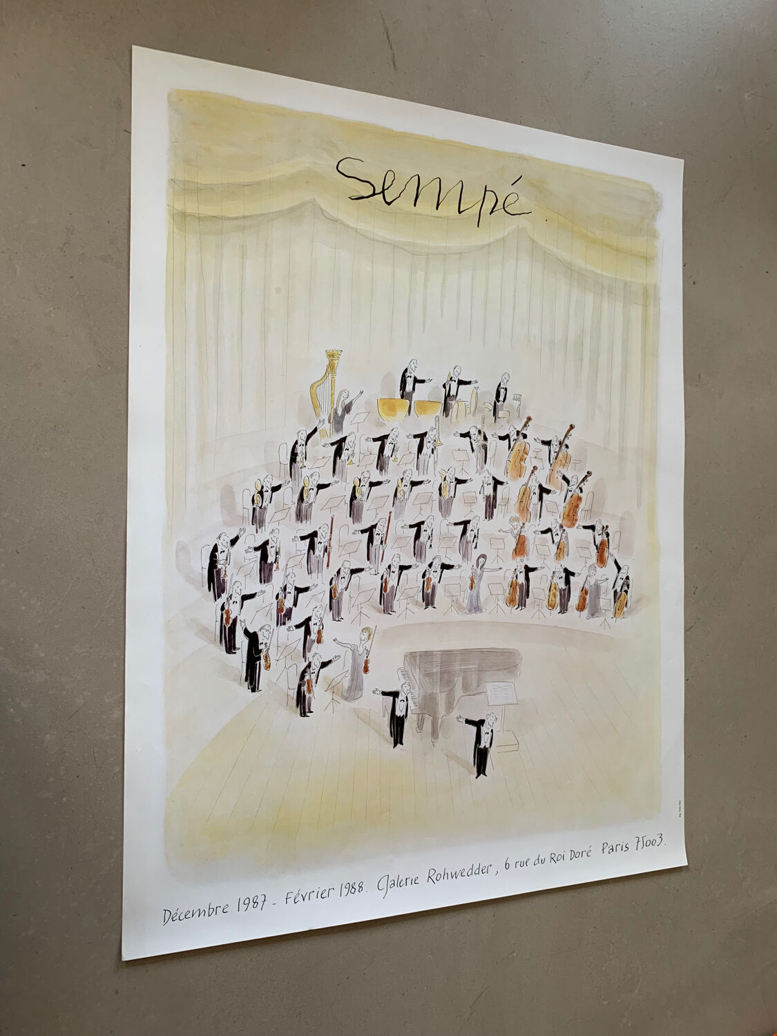 Exhibition poster Sempé 1987