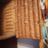 Small wicker suitcase basket 1900