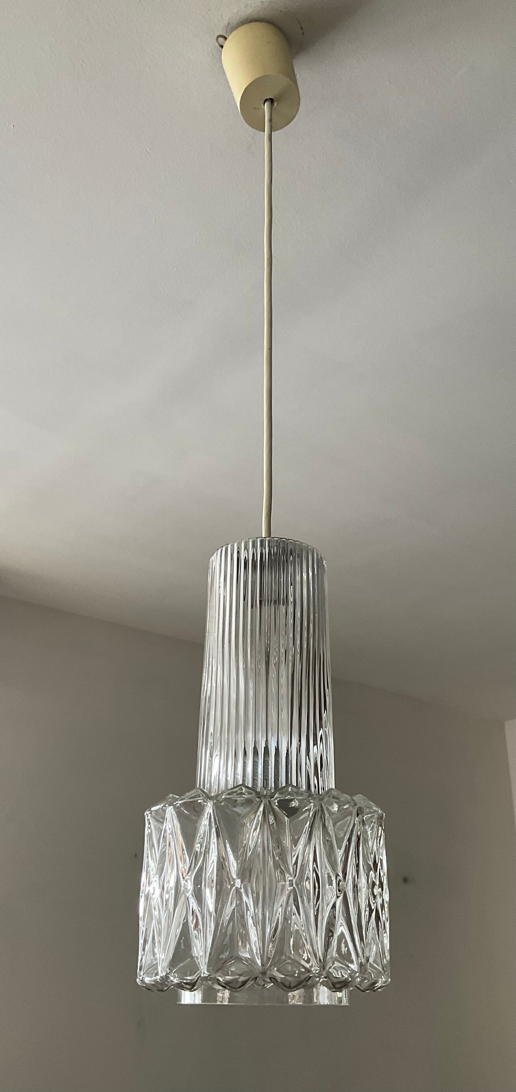 Limburg pendant lamp in molded glass from the 60s and 70s
